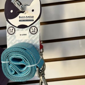 CORREA PARA MASCOTA COLOR CELESTE 1.5MT
