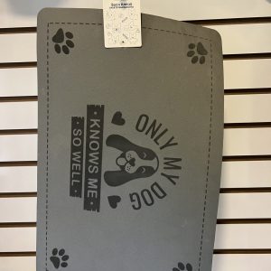 Individual impermeable para mascotas – Comida y agua Color Gris