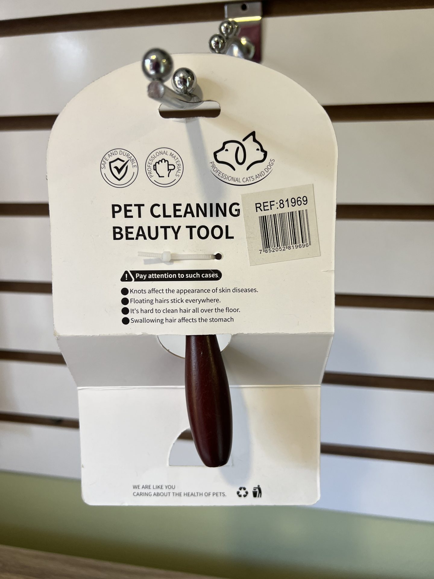 Cepillo Rasqueta con Puntas Metálicas para Perros y Gatos – Pelo Largo - Imagen 2